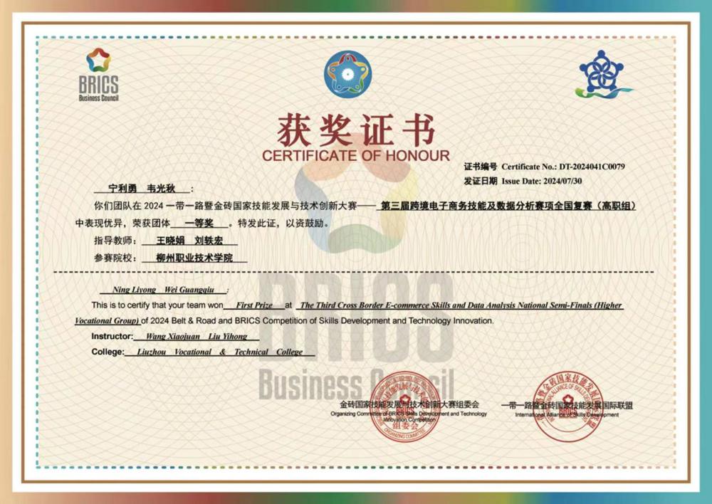 跨境电商一等奖