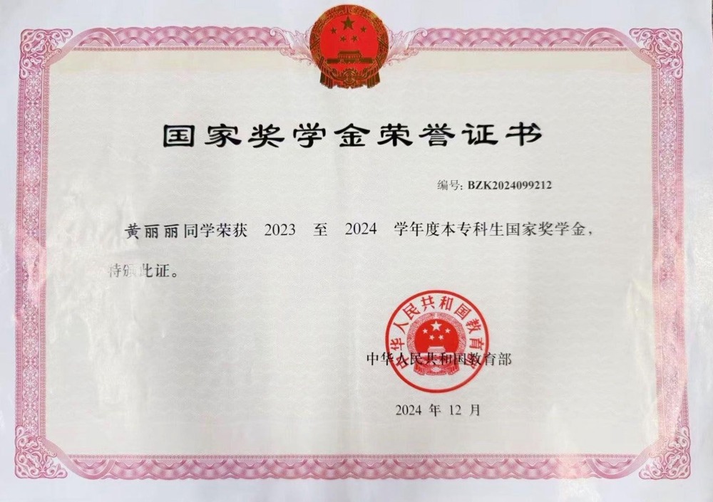 国奖获得者   黄丽丽