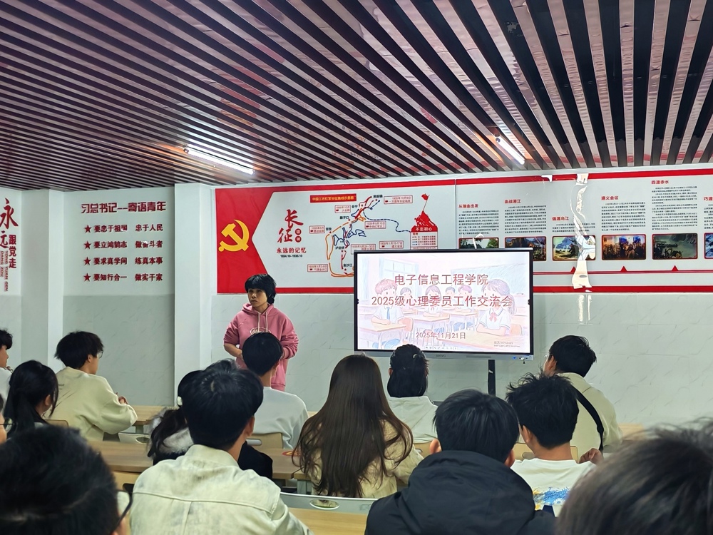 卢岚岚在给心理委员做培训