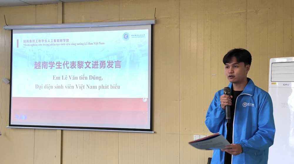 Speech by Mr. Le Van Tien Dung, the Vietnamese student representative